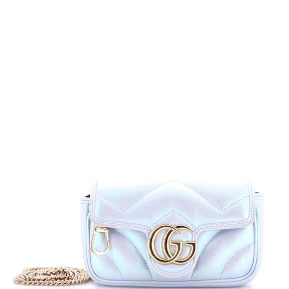 Gucci Gg Marmont Flap Bag Chevron #244161G12B
